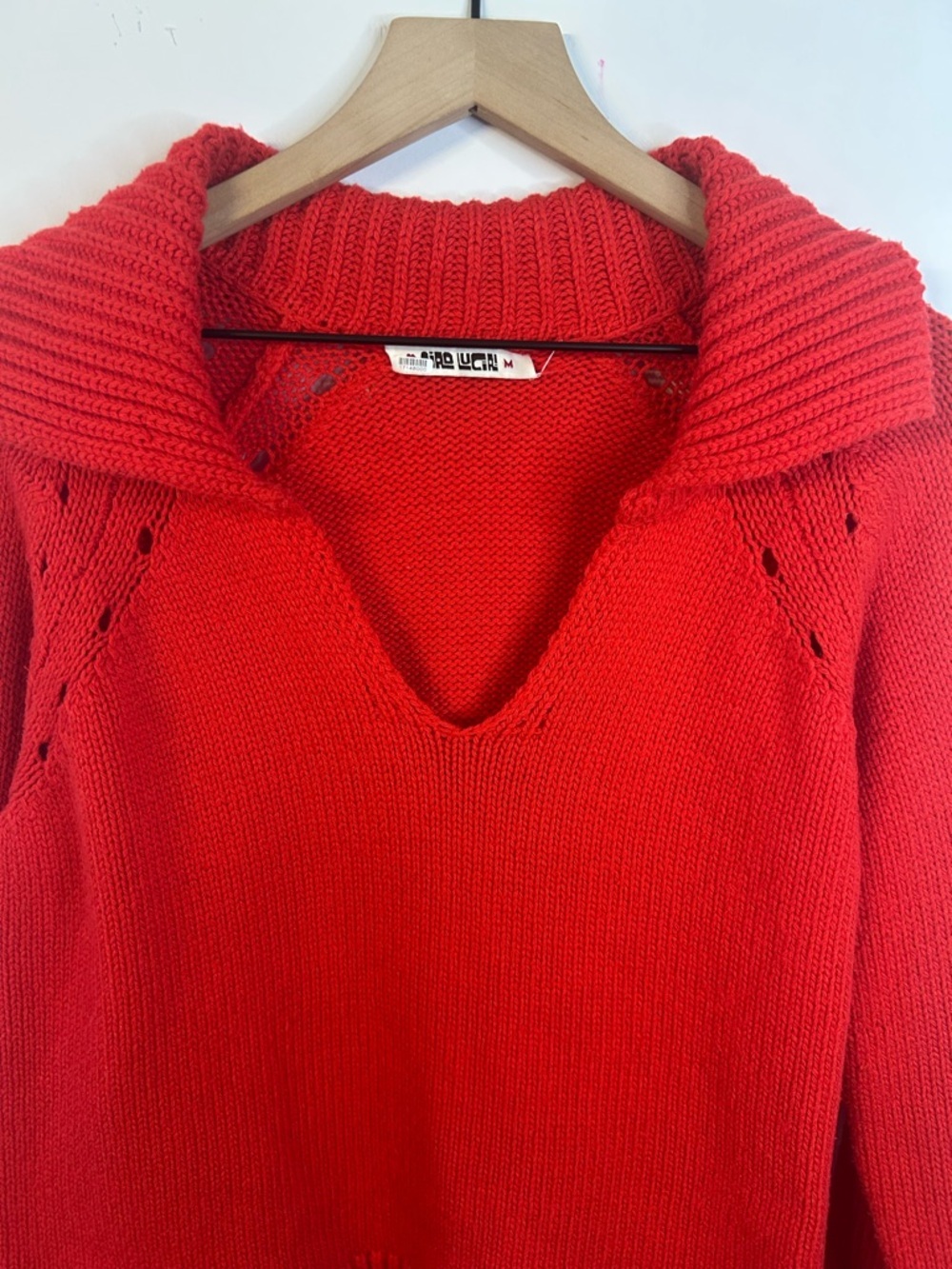 Ciao Lucia Women’s Red Belinha Pullover Sweater, Size Medium - Picture 7 of 14